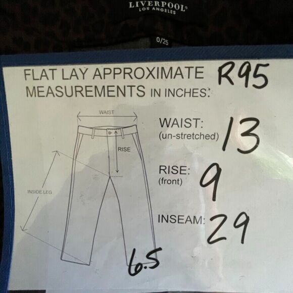 Liverpool Madonna Leggings Cheetah Ponte Knit Slim Pants Size 0/25 NEW! $98 - Picture 9 of 12